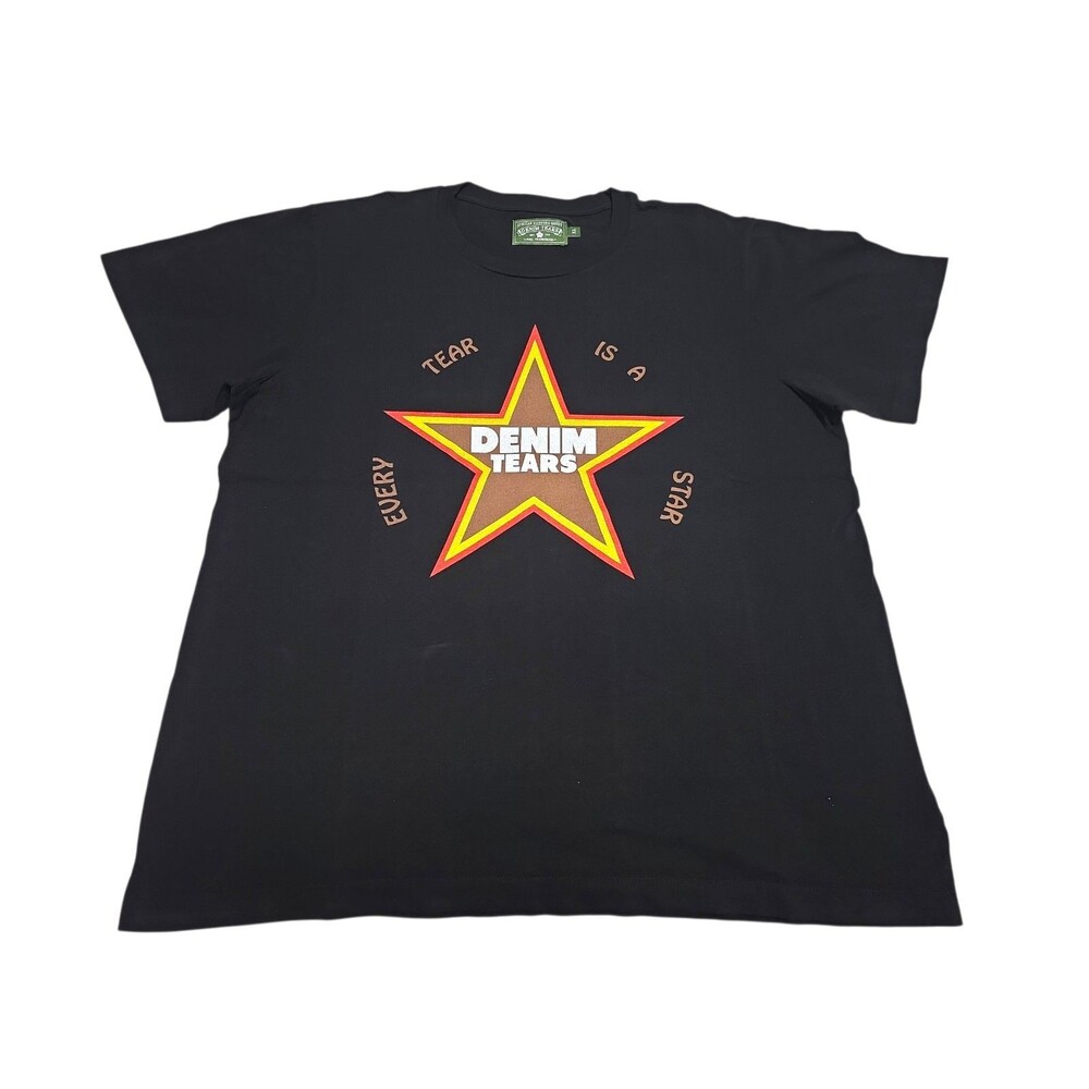 Denim Tears Every Tear Is A Star Tee 'Black' XL (New Without Tags)